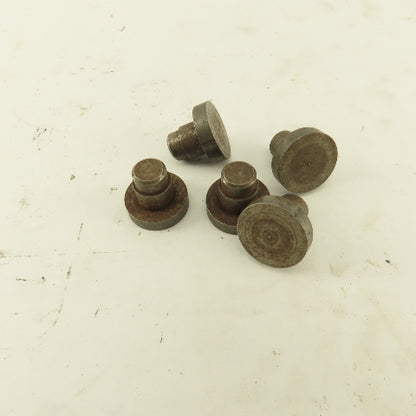 7/16" Step Dowel 3/4" Round Low Head Rest Button 3/16" Head Height Lot Of 5