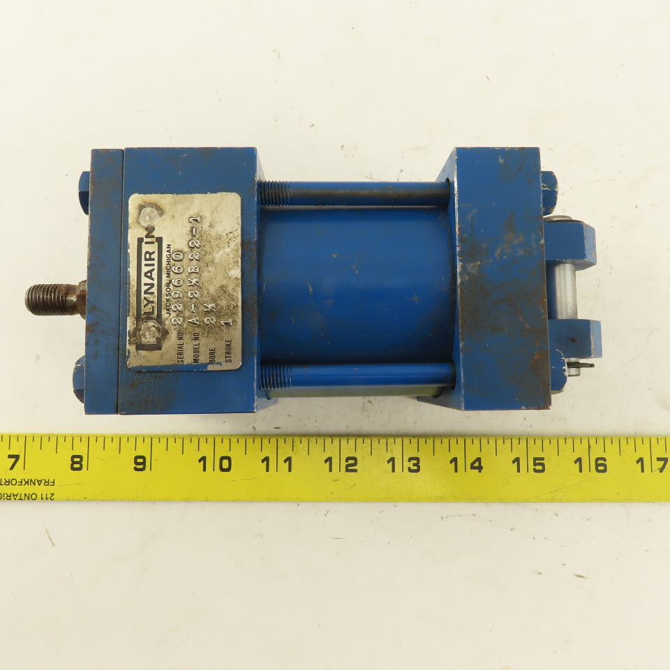 Lynair A-2-1/2B22-1 2-1/2" Bore 1" Stroke Clevis Mount Hydraulic Cylinder