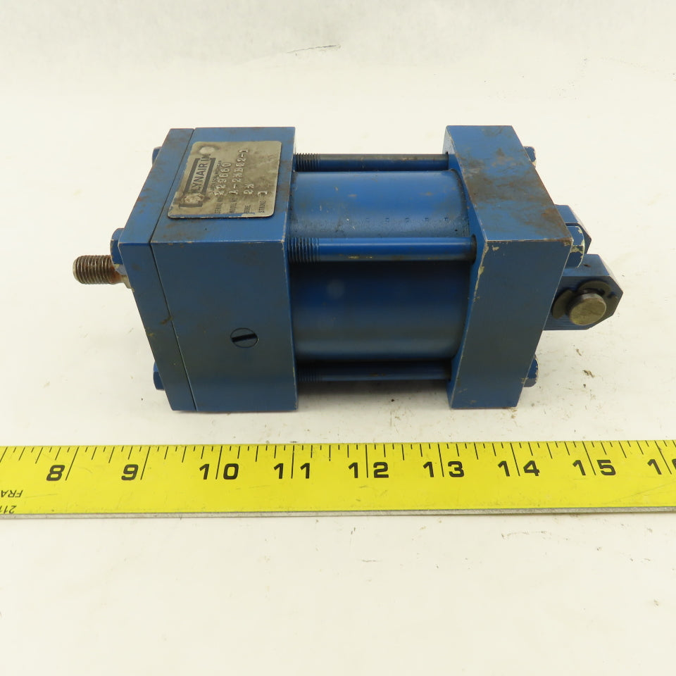 Lynair A-2-1/2B22-1 2-1/2" Bore 1" Stroke Clevis Mount Hydraulic Cylinder
