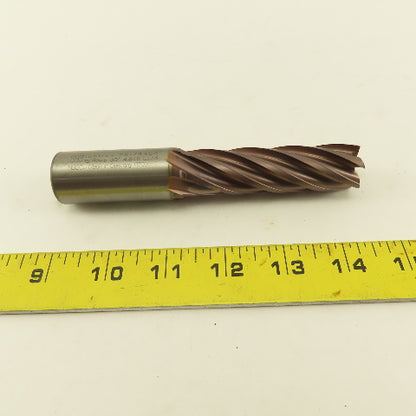 Controx 2B-76406 .893 Dia. 6 Flute Spiral End Mill 18° Rake HSS