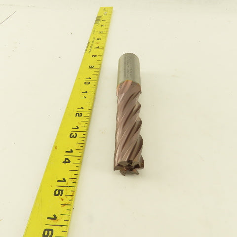 Controx 2B-76406 .893 Dia. 6 Flute Spiral End Mill 18° Rake HSS