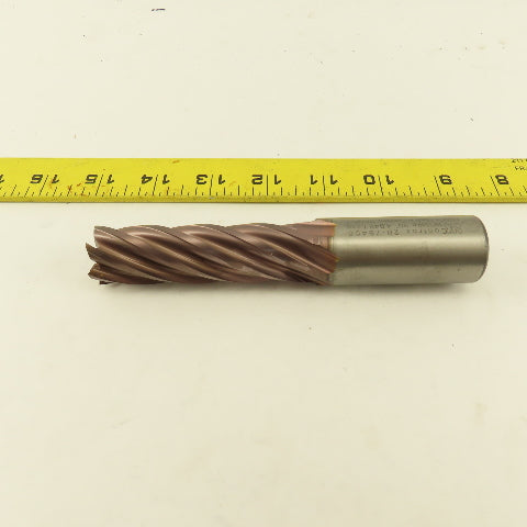 Controx 2B-76406 .893 Dia. 6 Flute Spiral End Mill 18° Rake HSS