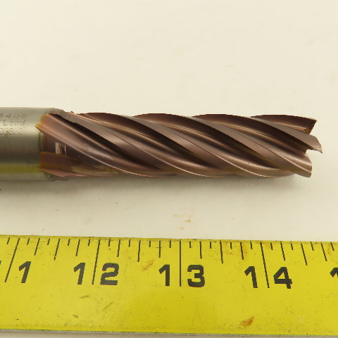 Controx 2B-76406 .893 Dia. 6 Flute Spiral End Mill 18° Rake HSS