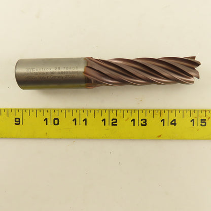 Controx 2B-76406 .893 Dia. 6 Flute Spiral End Mill 18° Rake HSS