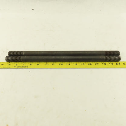 7/8-9 Double Ended Thread Hold Down Clamp Stud 16" OAL 2" Thread Length  Lot /2