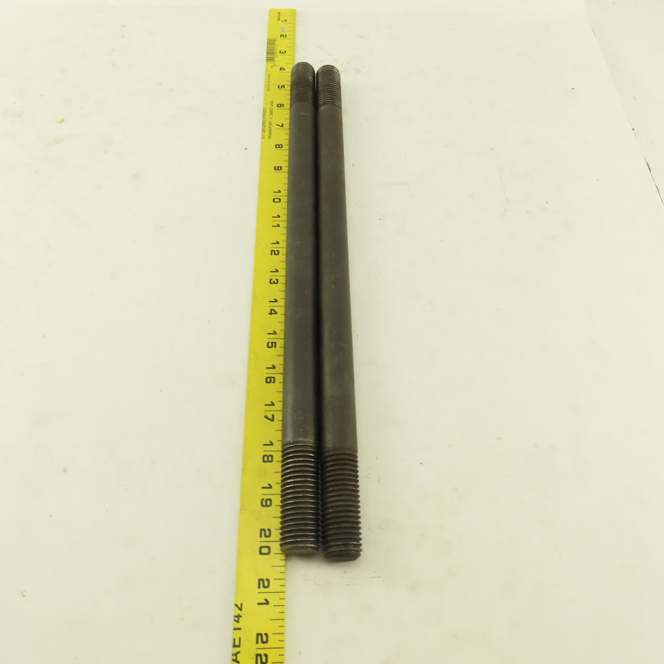 7/8-9 Double Ended Thread Hold Down Clamp Stud 16" OAL 2" Thread Length  Lot /2