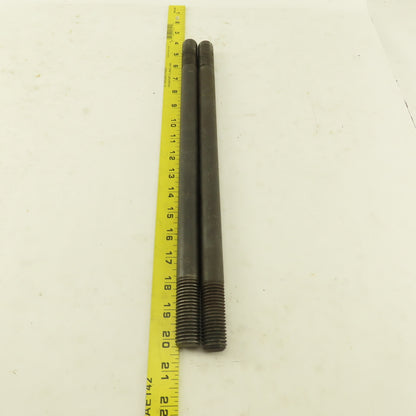 7/8-9 Double Ended Thread Hold Down Clamp Stud 16" OAL 2" Thread Length  Lot /2
