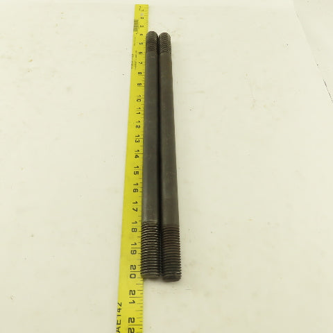 7/8-9 Double Ended Thread Hold Down Clamp Stud 16" OAL 2" Thread Length  Lot /2