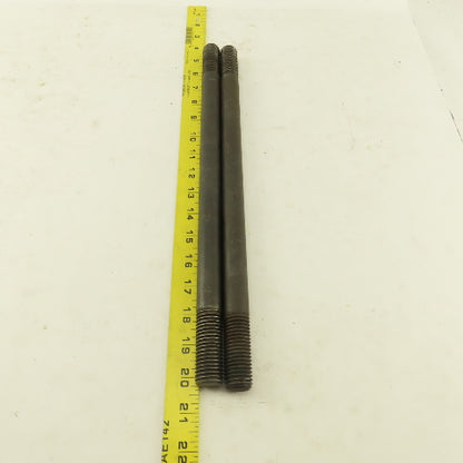 7/8-9 Double Ended Thread Hold Down Clamp Stud 16" OAL 2" Thread Length  Lot /2