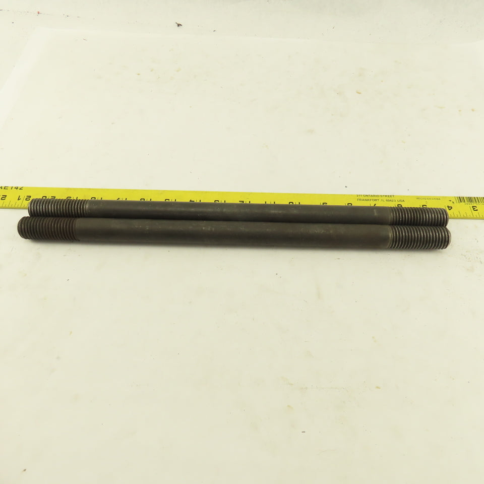 7/8-9 Double Ended Thread Hold Down Clamp Stud 16" OAL 2" Thread Length  Lot /2