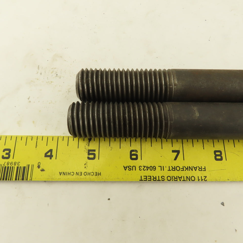 7/8-9 Double Ended Thread Hold Down Clamp Stud 16" OAL 2" Thread Length  Lot /2