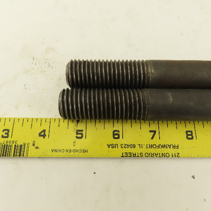 7/8-9 Double Ended Thread Hold Down Clamp Stud 16" OAL 2" Thread Length  Lot /2