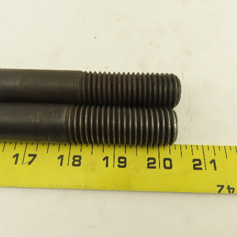 7/8-9 Double Ended Thread Hold Down Clamp Stud 16" OAL 2" Thread Length  Lot /2