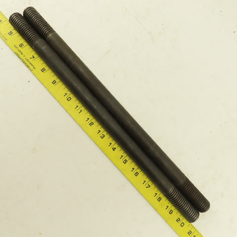 7/8-9 Double Ended Thread Hold Down Clamp Stud 16" OAL 2" Thread Length  Lot /2