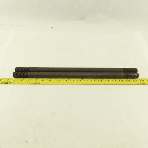 7/8-9 Double Ended Thread Hold Down Clamp Stud 18" OAL 2" Thread Length Lot Of 2