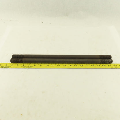 7/8-9 Double Ended Thread Hold Down Clamp Stud 18" OAL 2" Thread Length Lot Of 2