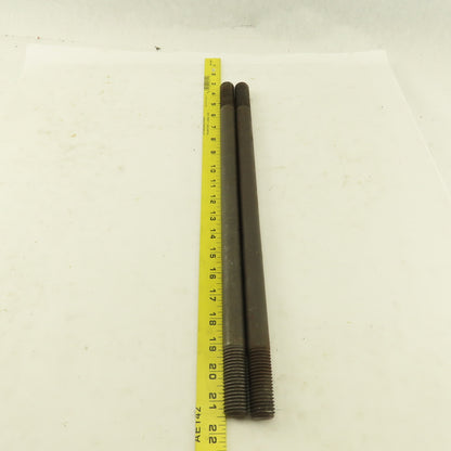 7/8-9 Double Ended Thread Hold Down Clamp Stud 18" OAL 2" Thread Length Lot Of 2