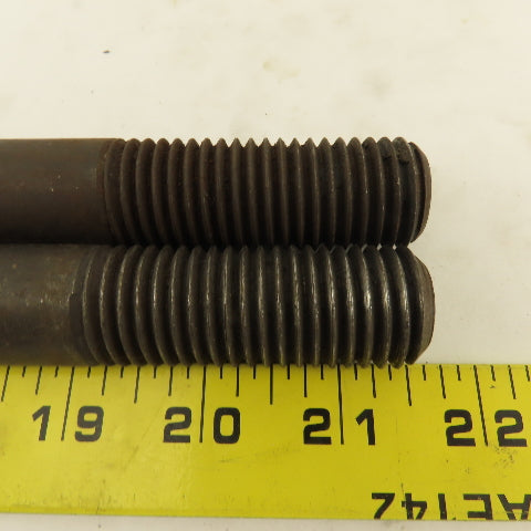7/8-9 Double Ended Thread Hold Down Clamp Stud 18" OAL 2" Thread Length Lot Of 2