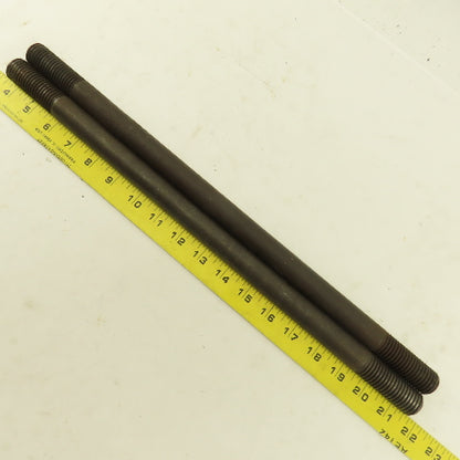 7/8-9 Double Ended Thread Hold Down Clamp Stud 18" OAL 2" Thread Length Lot Of 2