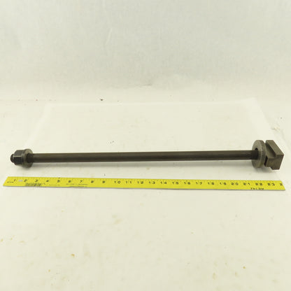 7/8-9 Double Ended Thread Hold Down Clamp Stud  1-5/8" T-Slot 24" OAL