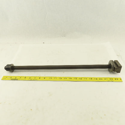 7/8-9 Double Ended Thread Hold Down Clamp Stud  1-5/8" T-Slot 24" OAL