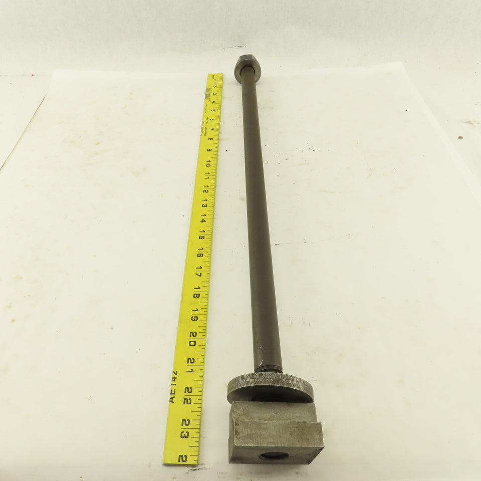 7/8-9 Double Ended Thread Hold Down Clamp Stud  1-5/8" T-Slot 24" OAL