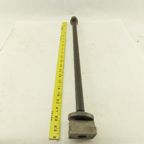 7/8-9 Double Ended Thread Hold Down Clamp Stud  1-5/8" T-Slot 24" OAL