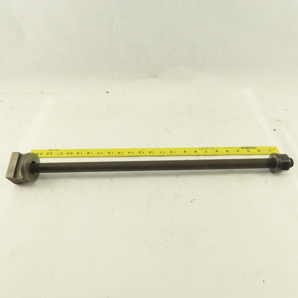 7/8-9 Double Ended Thread Hold Down Clamp Stud  1-5/8" T-Slot 24" OAL