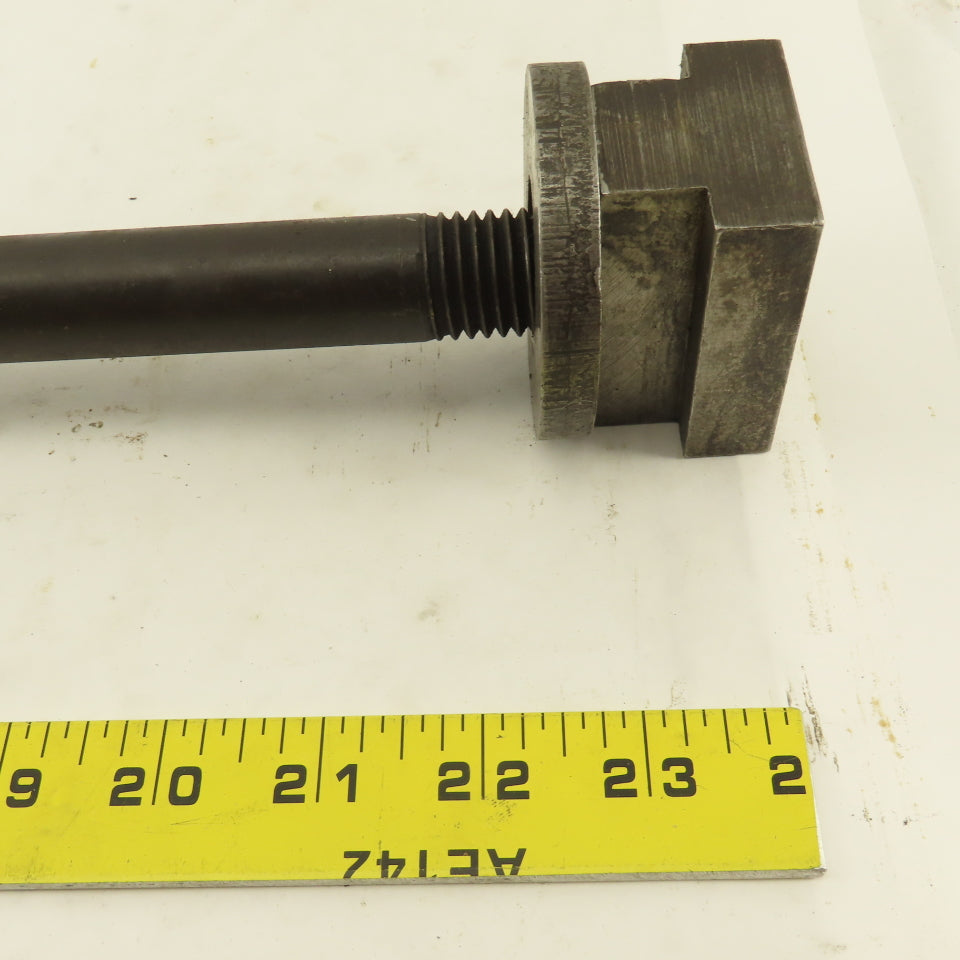 7/8-9 Double Ended Thread Hold Down Clamp Stud  1-5/8" T-Slot 24" OAL