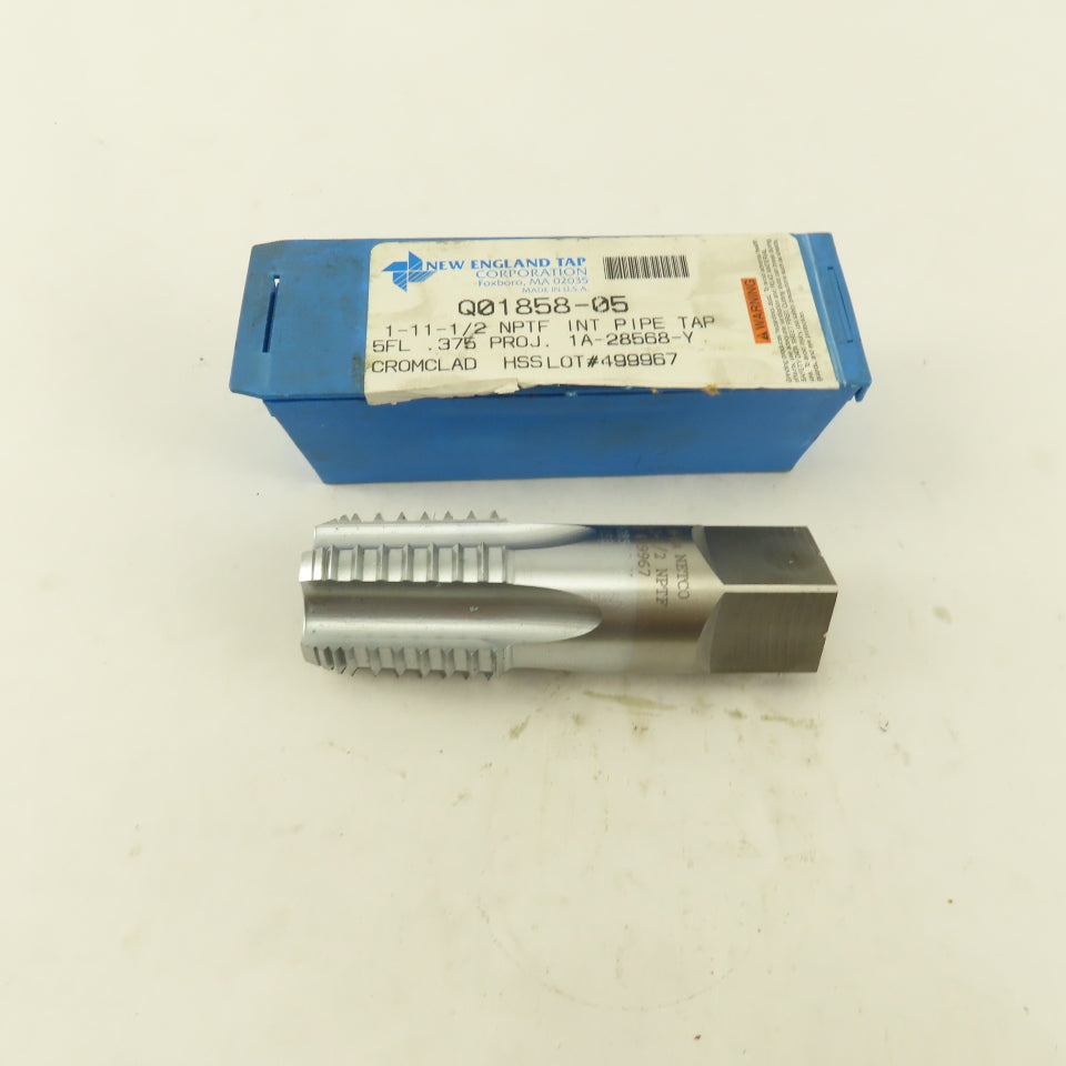New England Tap Q01858-05 1"-11-1/2 NPTF Int. Bottoming Pipe Tap 5 Flute