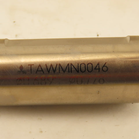Mitsubishi TAWMN0046 .689-.728" Indexing Insert Coolant Fed Drill 1" Shank