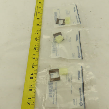 Allen Bradley 800MS-WBLW00 White Insert Legend Plate Pilot Button Lot Of 3