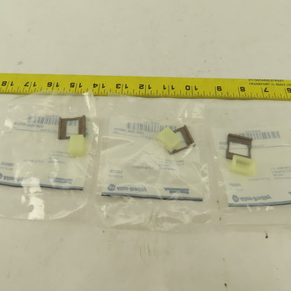 Allen Bradley 800MS-WBLW00 White Insert Legend Plate Pilot Button Lot Of 3