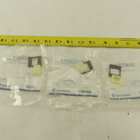 Allen Bradley 800MS-WBLW00 White Insert Legend Plate Pilot Button Lot Of 3