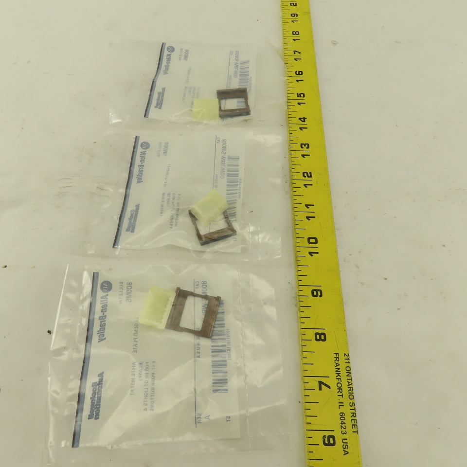 Allen Bradley 800MS-WBLW00 White Insert Legend Plate Pilot Button Lot Of 3