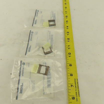 Allen Bradley 800MS-WBLW00 White Insert Legend Plate Pilot Button Lot Of 3