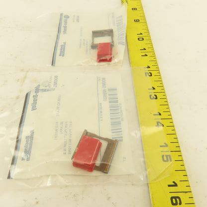 Allen Bradley 800MS-WB600 Red Insert Legend Plate Pilot Button Lot Of 2