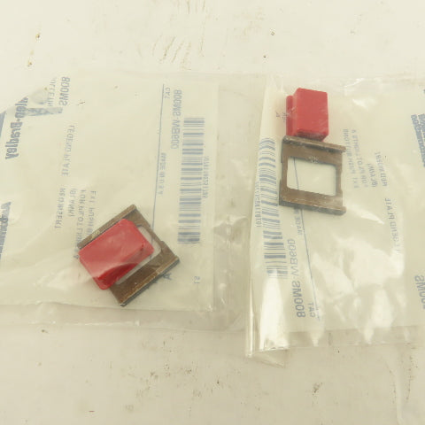 Allen Bradley 800MS-WB600 Red Insert Legend Plate Pilot Button Lot Of 2