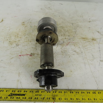1" Vibration Shaft W/Counter Balancer & Bearings 17" OAL