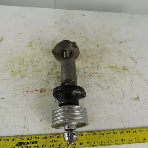 1" Vibration Shaft W/Counter Balancer & Bearings 17" OAL