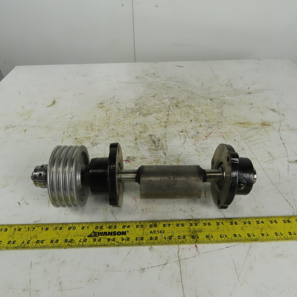 1" Vibration Shaft W/Counter Balancer & Bearings 17" OAL
