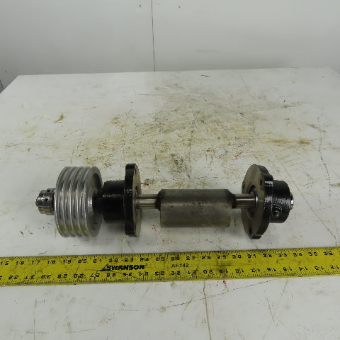 1" Vibration Shaft W/Counter Balancer & Bearings 17" OAL