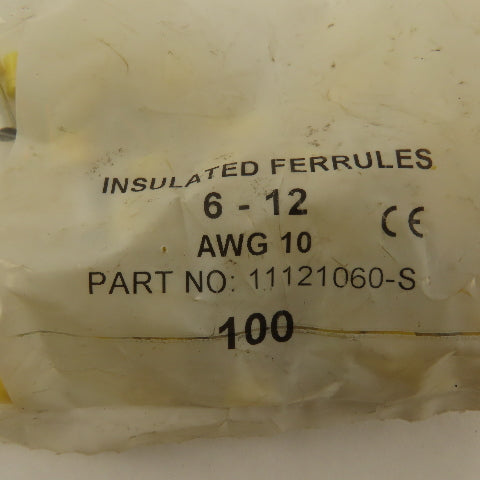 Insulated Wire Ferrules 6-12 10 Gauge Wire Lot OF 390
