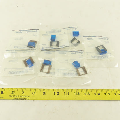 Allen Bradley 800MS-WBLB00 Blue Insert Legend Plate Pilot Light Lens Lot Of 7