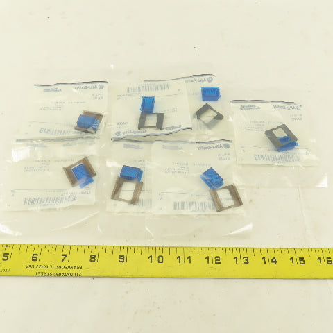 Allen Bradley 800MS-WBLB00 Blue Insert Legend Plate Pilot Light Lens Lot Of 7