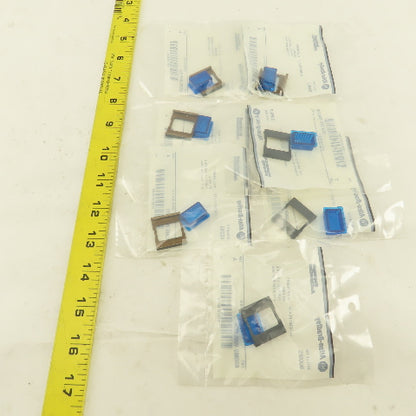 Allen Bradley 800MS-WBLB00 Blue Insert Legend Plate Pilot Light Lens Lot Of 7
