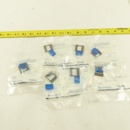 Allen Bradley 800MS-WBLB00 Blue Insert Legend Plate Pilot Light Lens Lot Of 7