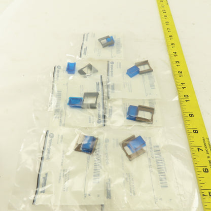 Allen Bradley 800MS-WBLB00 Blue Insert Legend Plate Pilot Light Lens Lot Of 7