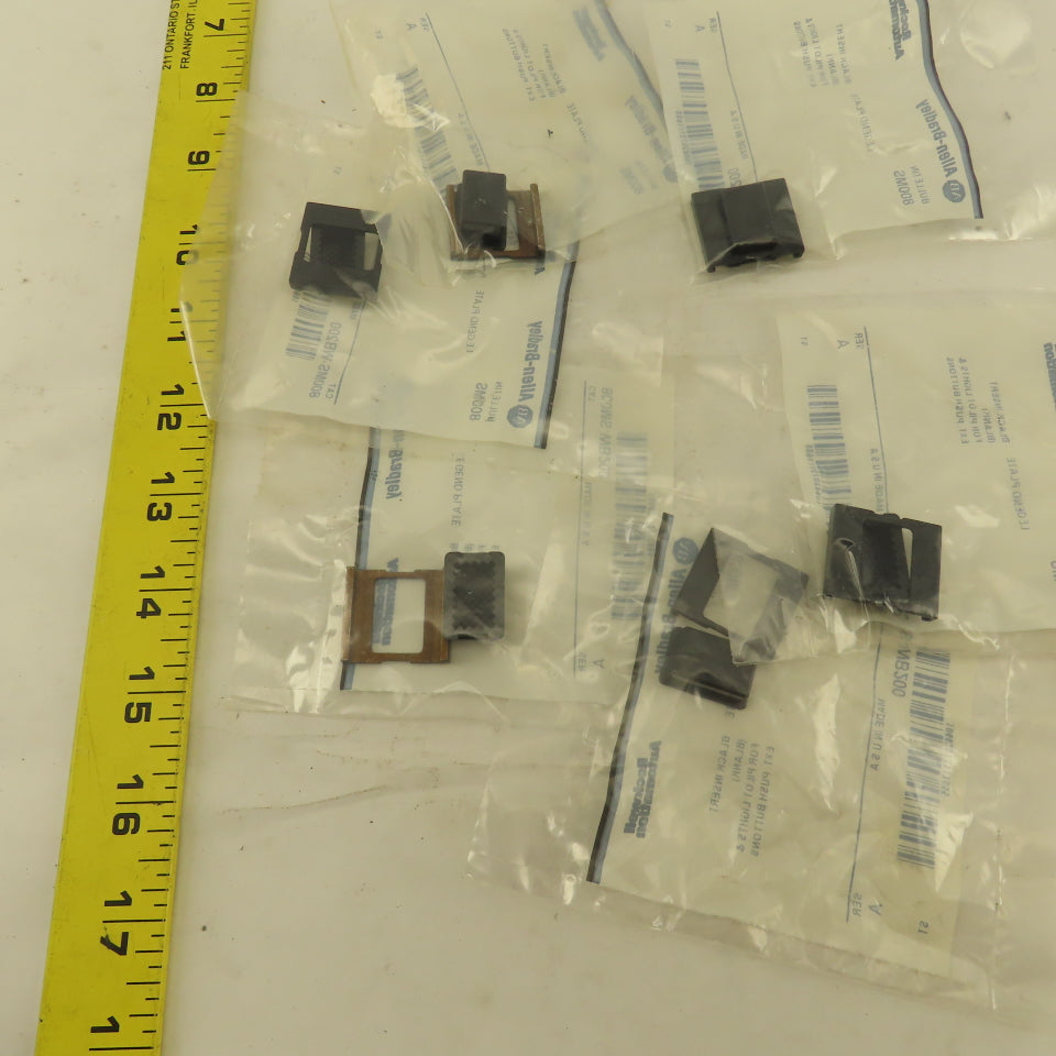 Allen Bradley 800MS-WB200 Black Insert Legend Plate Pilot Light Lens Lot Of 6
