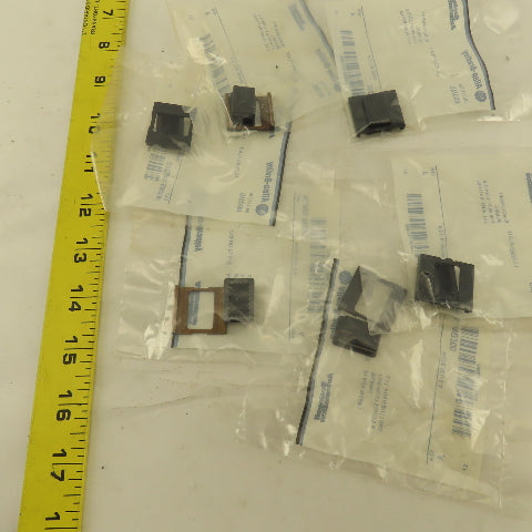 Allen Bradley 800MS-WB200 Black Insert Legend Plate Pilot Light Lens Lot Of 6